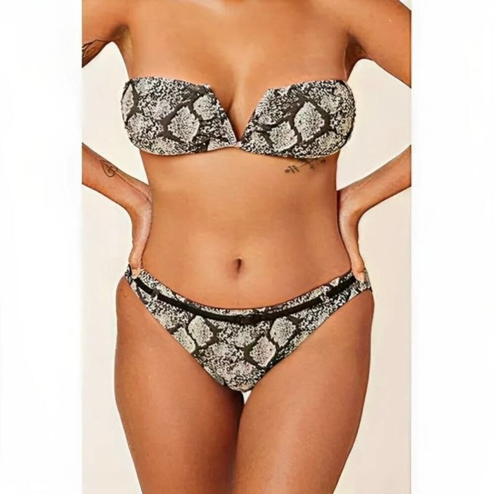 NWT Andie Snakeskin Printed Riviera Bikini‎ Bottom Size XS